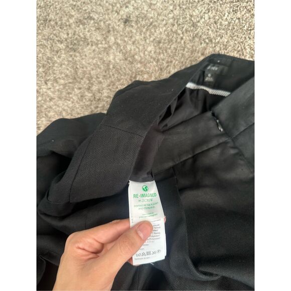 J. Crew Reimagined High-Rise Pleated Linen Blend Pants Black Pull On Flowy 6 - Picture 4 of 11